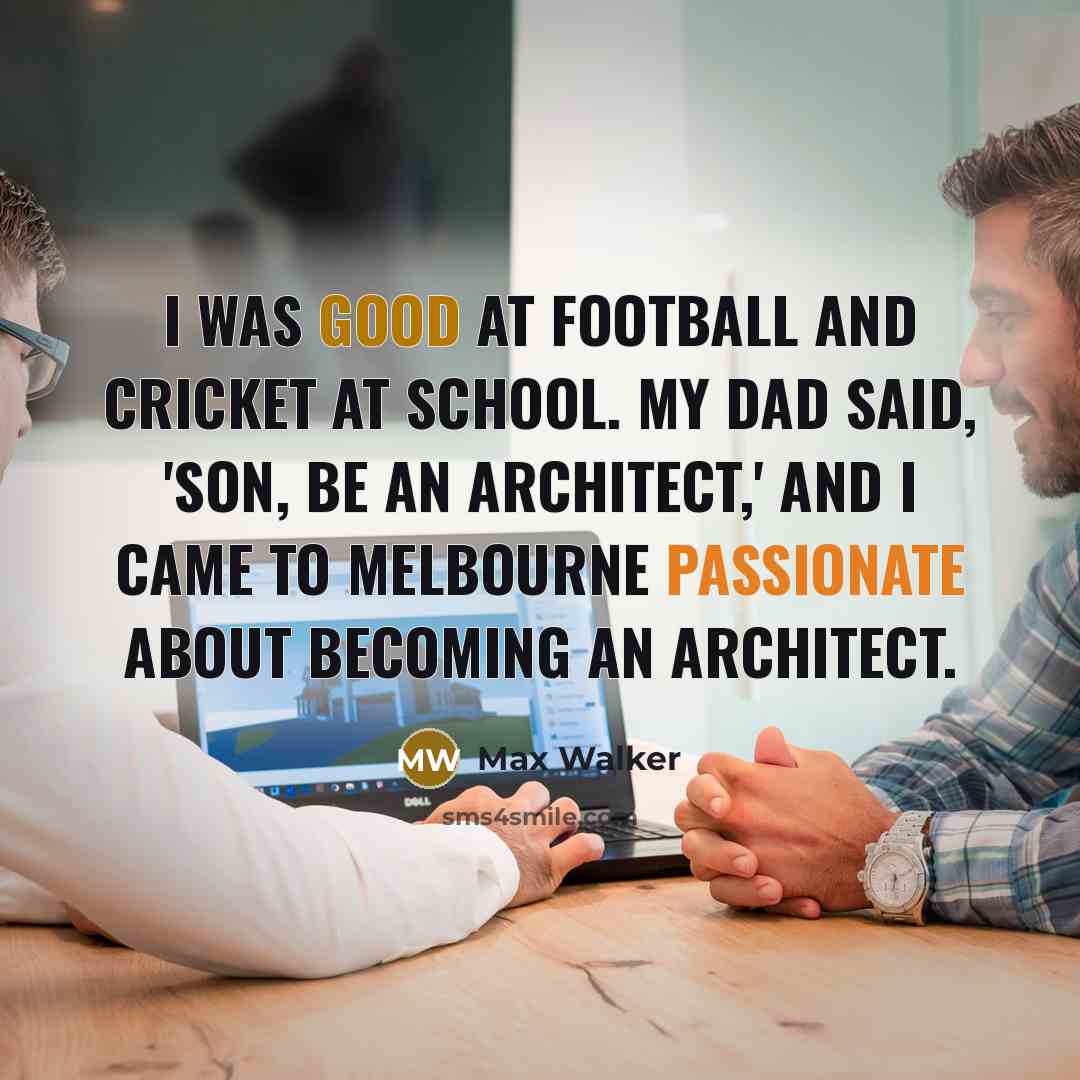 “I was good at football and cricket at school. My…” quote by Max Walker