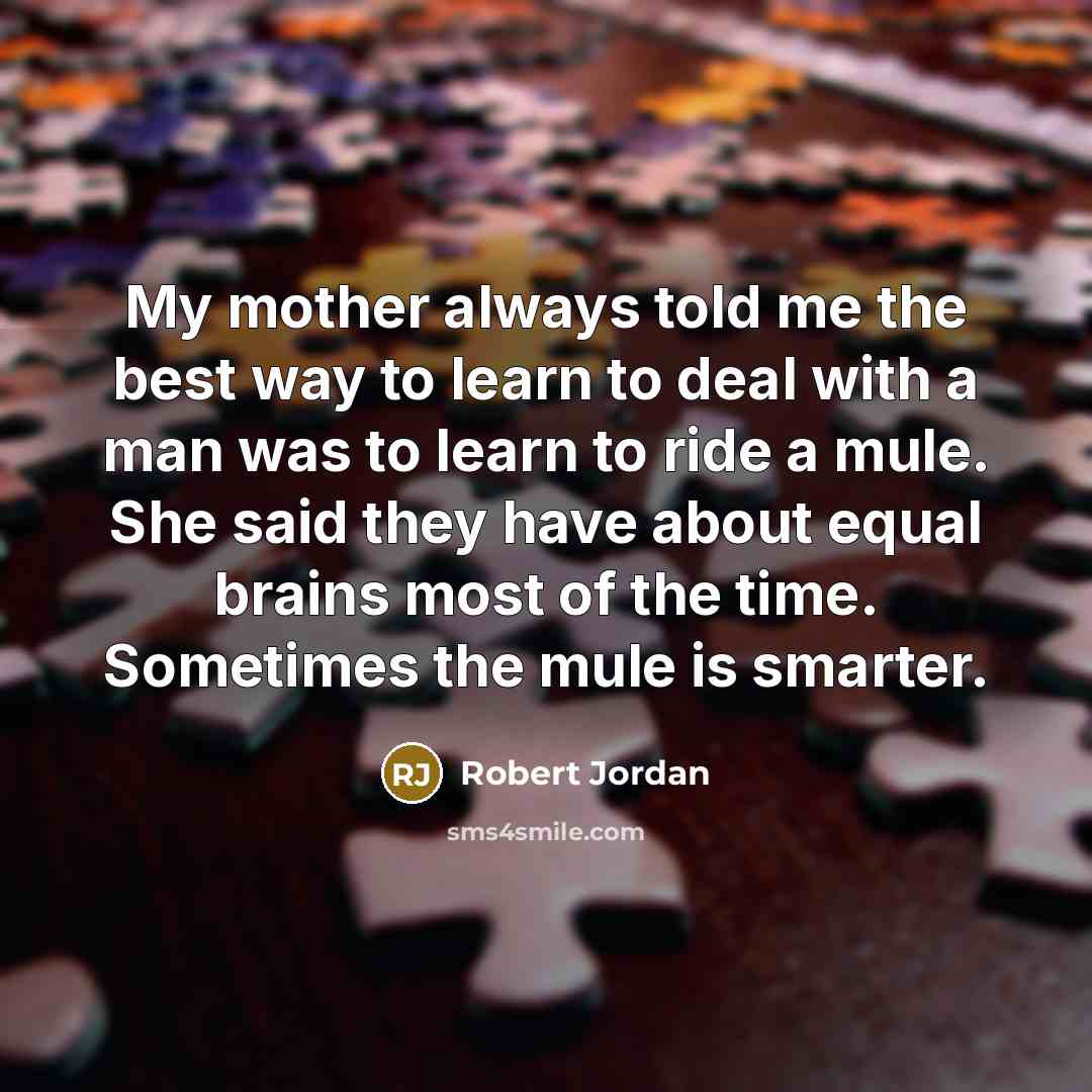 “My mother always told me the best way to learn…” quote by Robert Jordan