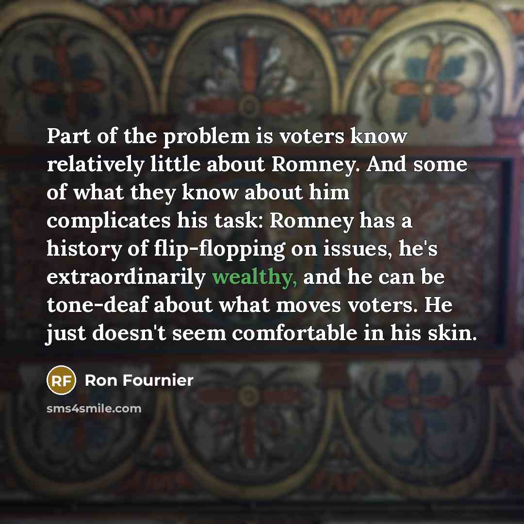 “Part of the problem is voters know relatively little about…” quote by Ron Fournier