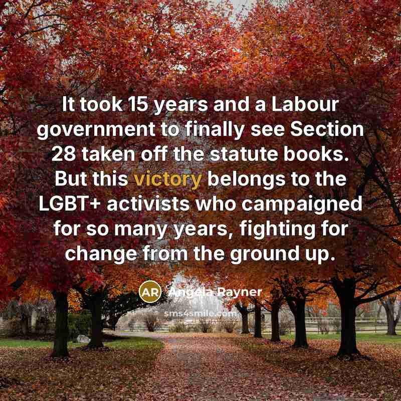 “It took 15 years and a Labour government to finally…” quote by Angela Rayner