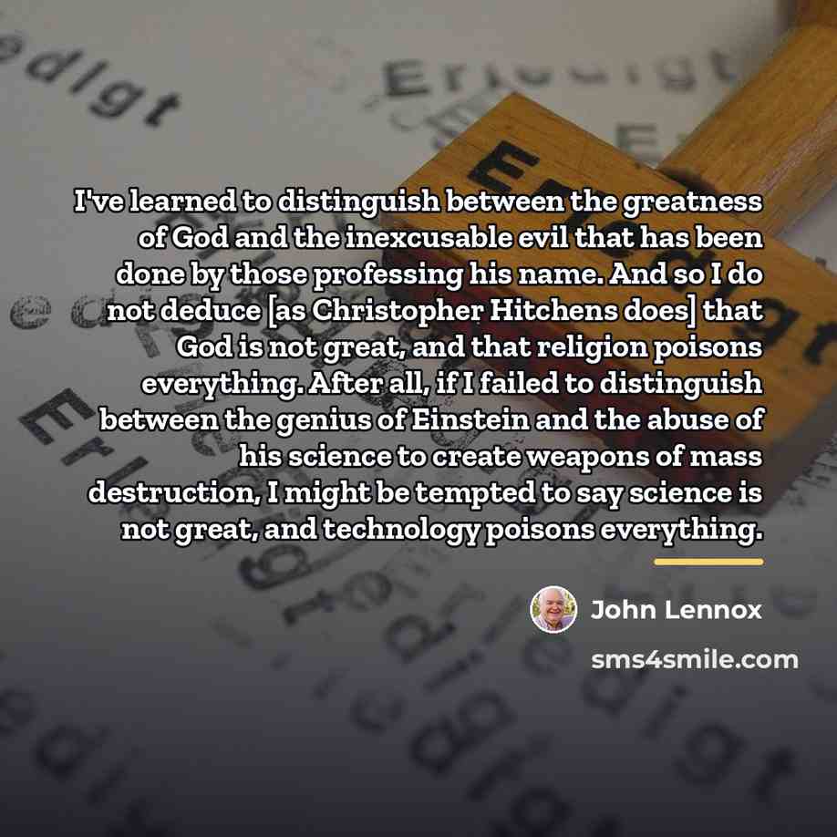 “I've learned to distinguish between the greatness of God and…” quote by John Lennox