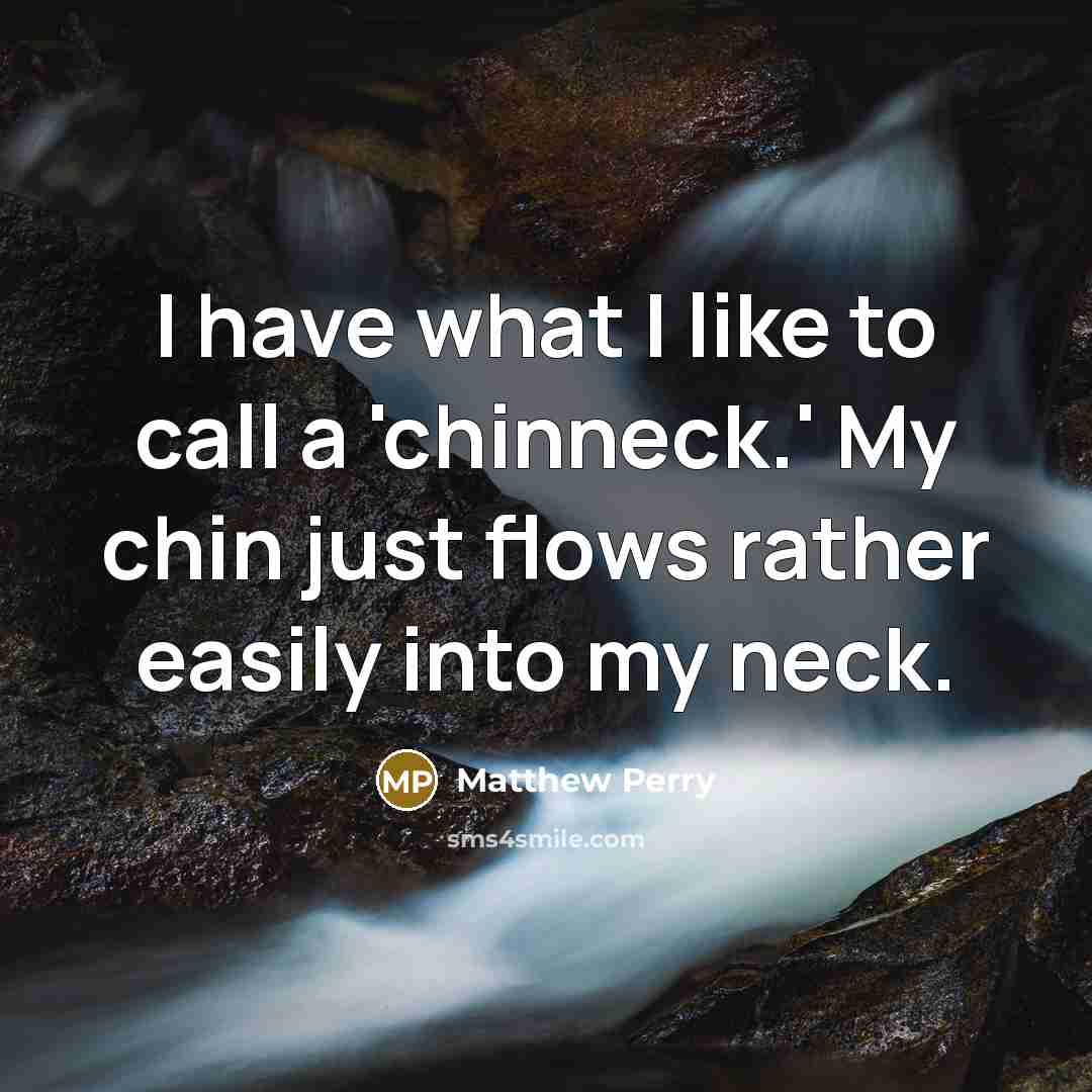 “I have what I like to call a 'chinneck.' My…” quote by Matthew Perry