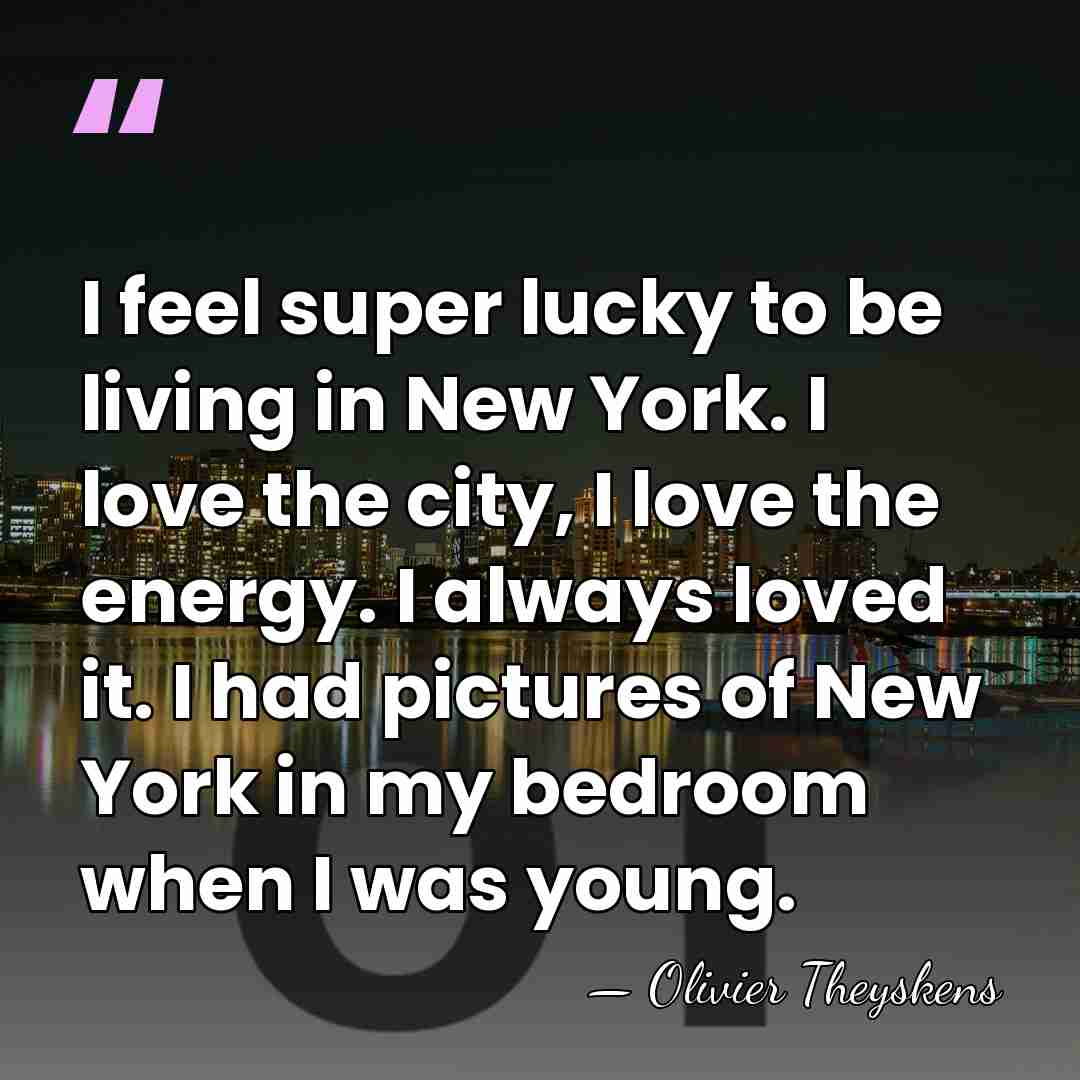 I feel super lucky to be living in New York. I love&hellip; - Olivier Theyskens