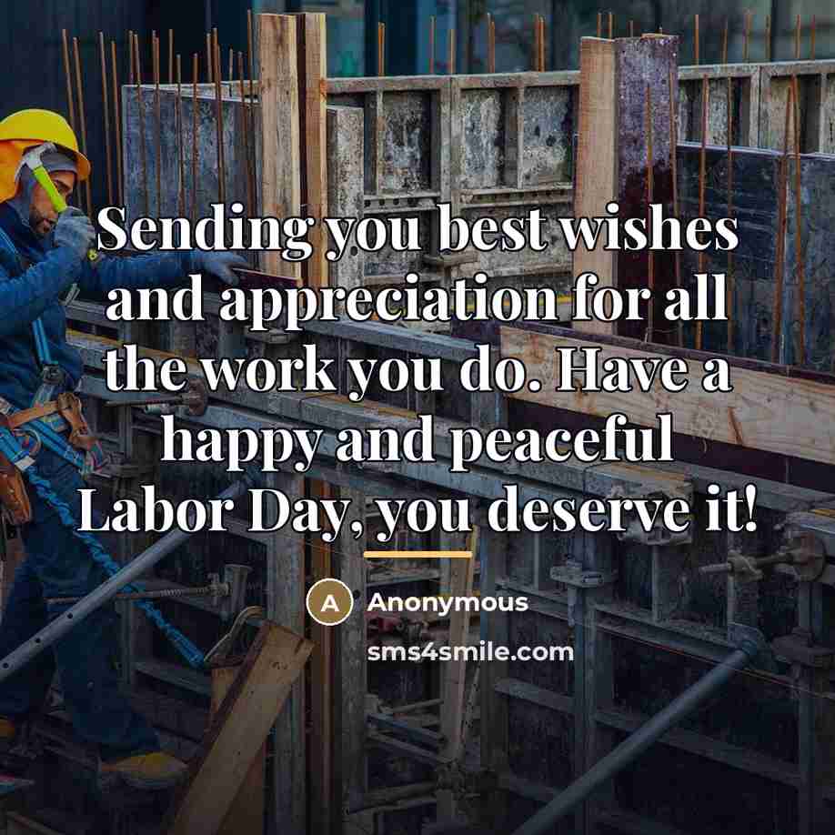 “Sending you best wishes and appreciation for all the work…” quote by Anonymous