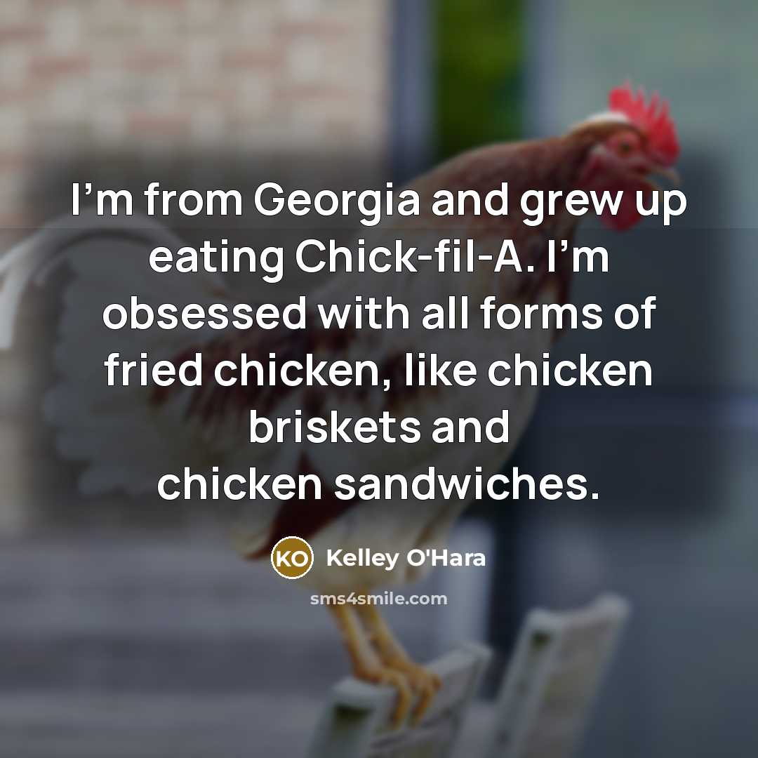 “I'm from Georgia and grew up eating Chick-fil-A. I'm obsessed…” quote by Kelley O'Hara