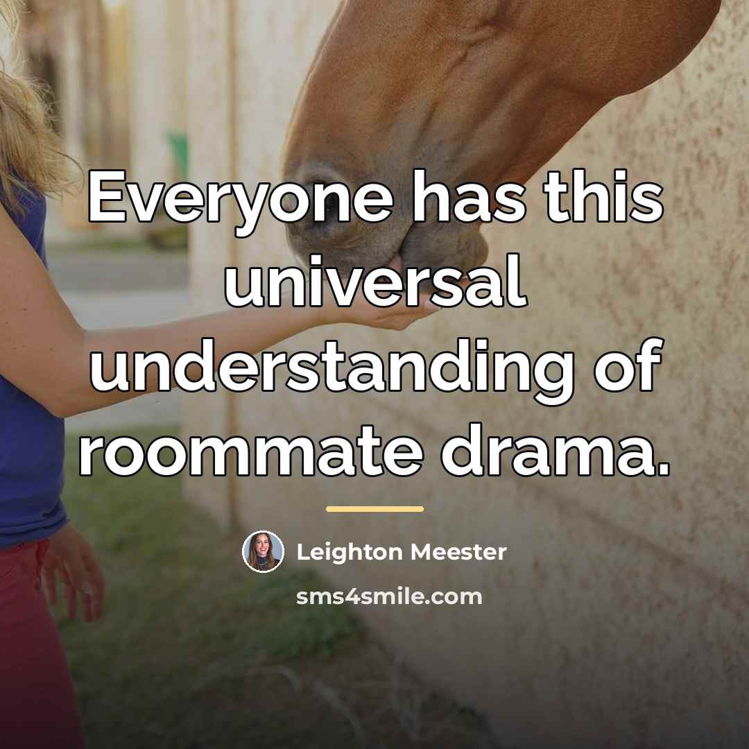 “Everyone has this universal understanding of roommate drama.…” quote by Leighton Meester