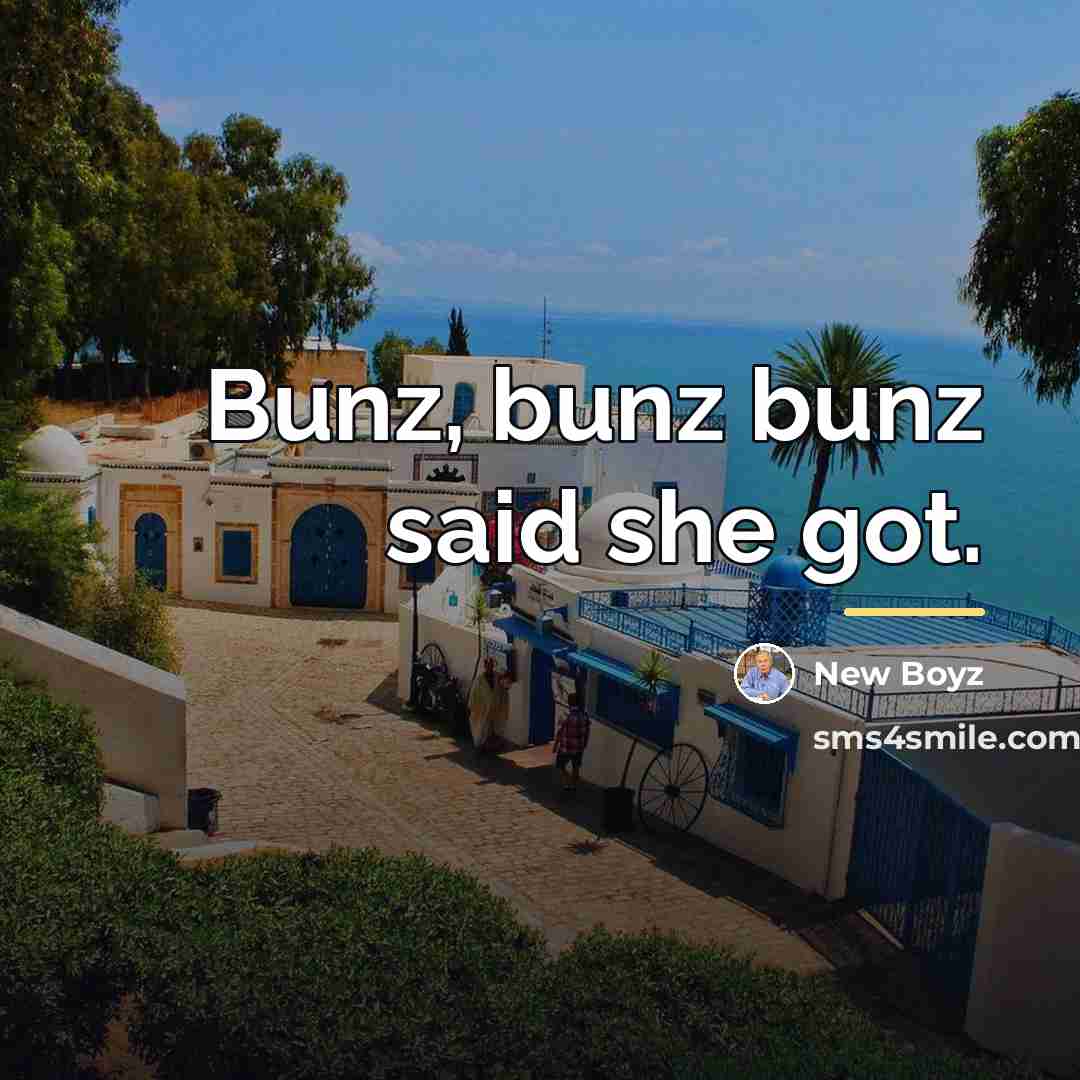 “Bunz, bunz bunz said she got.…” quote by New Boyz