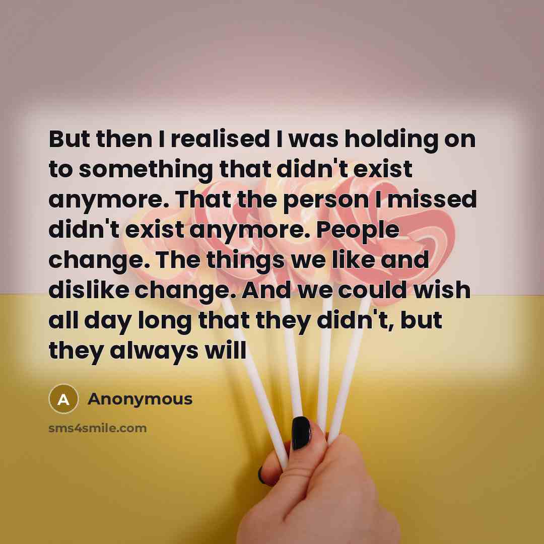 “But then I realised I was holding on to something…” quote by Anonymous