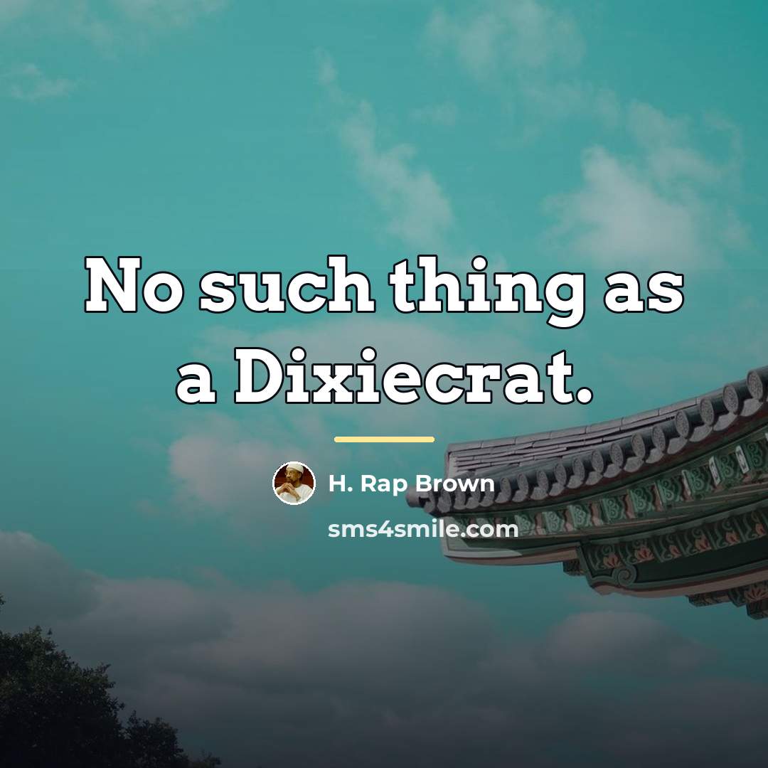 “No such thing as a Dixiecrat.…” quote by H. Rap Brown
