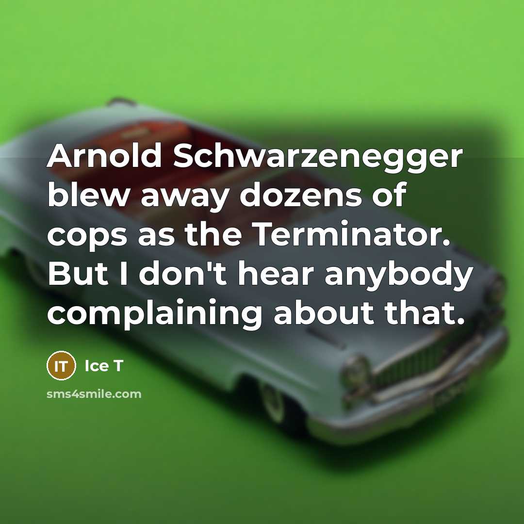 “Arnold Schwarzenegger blew away dozens of cops as the Terminator. But I don't hear anybody complaining about that.” quote by Ice T