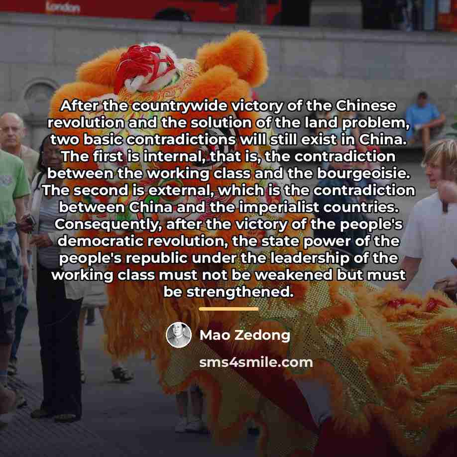 “After the countrywide victory of the Chinese revolution and the…” quote by Mao Zedong