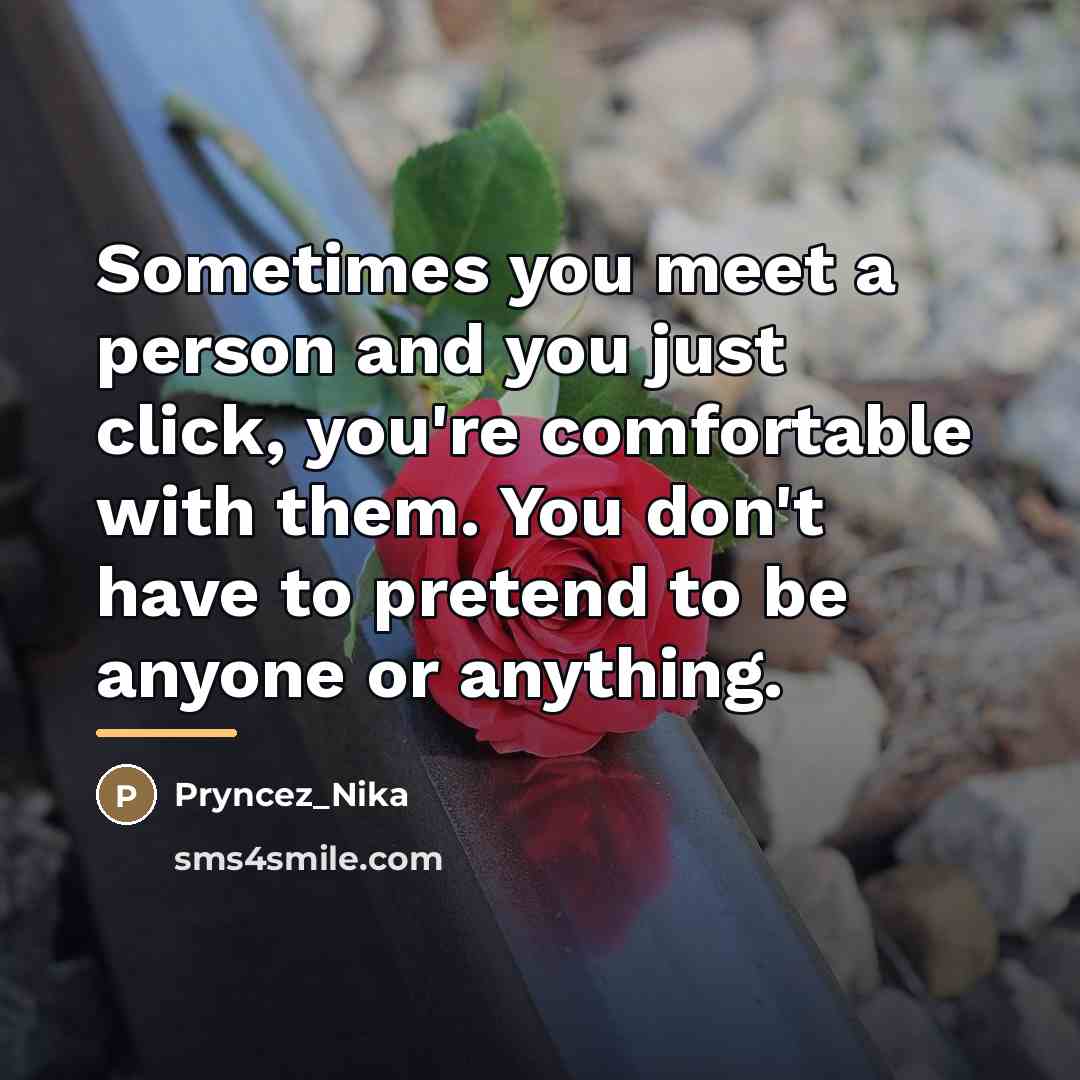 “Sometimes you meet a person and you just click, you're…” quote by Pryncez_Nika