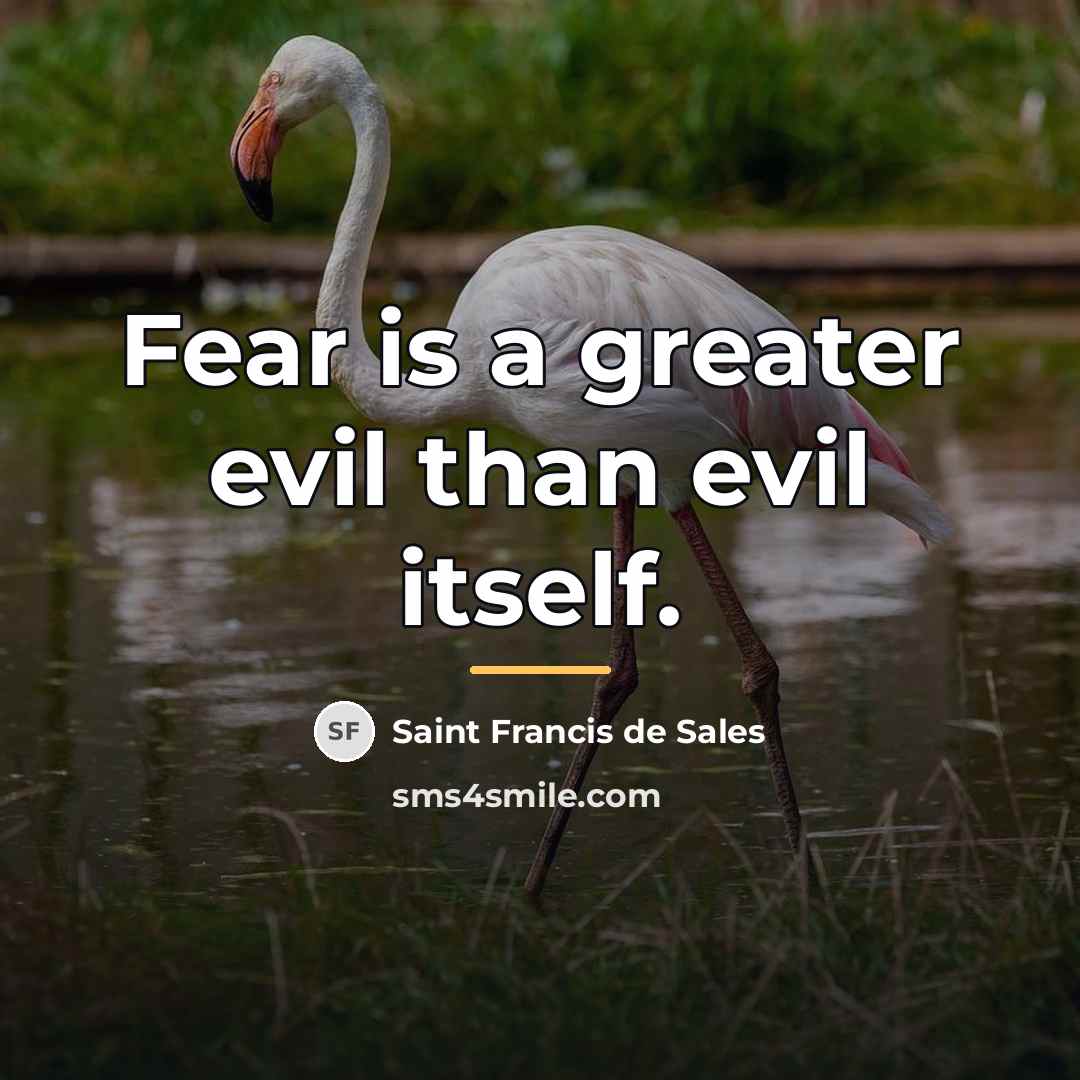 “Fear is a greater evil than evil itself.…” quote by Saint Francis de Sales