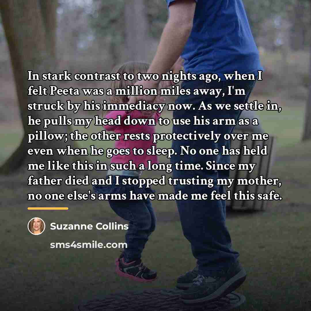 “In stark contrast to two nights ago, when I felt…” quote by Suzanne Collins