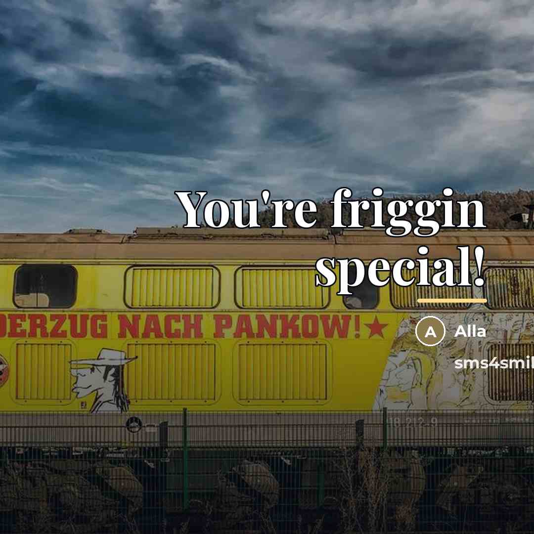 “You're friggin special!…” quote by Alla