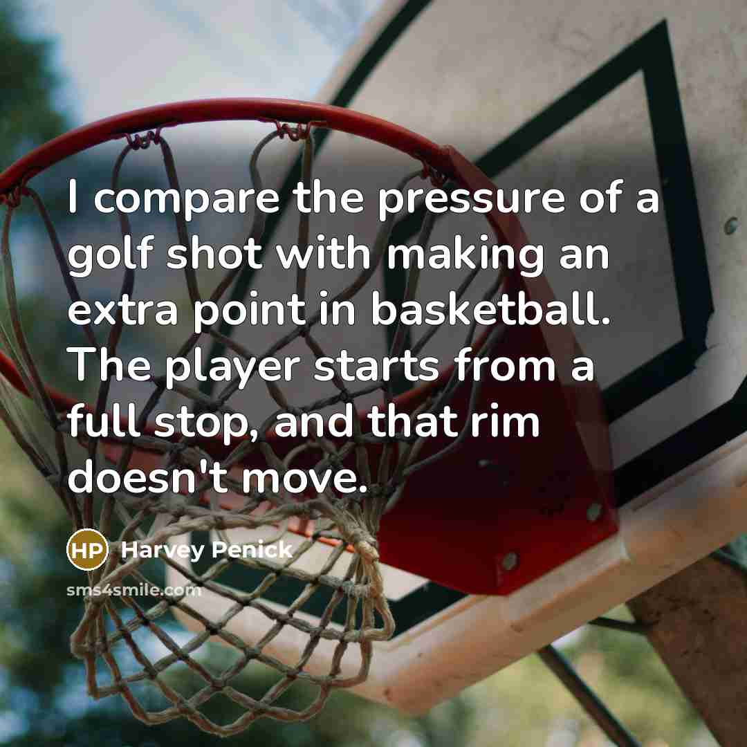 “I compare the pressure of a golf shot with making…” quote by Harvey Penick