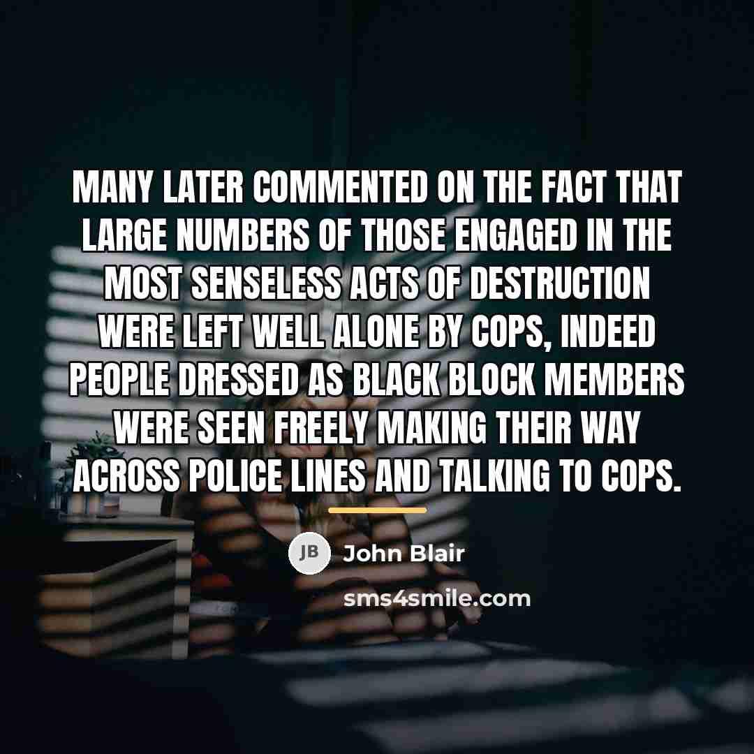 “Many later commented on the fact that large numbers of…” quote by John Blair