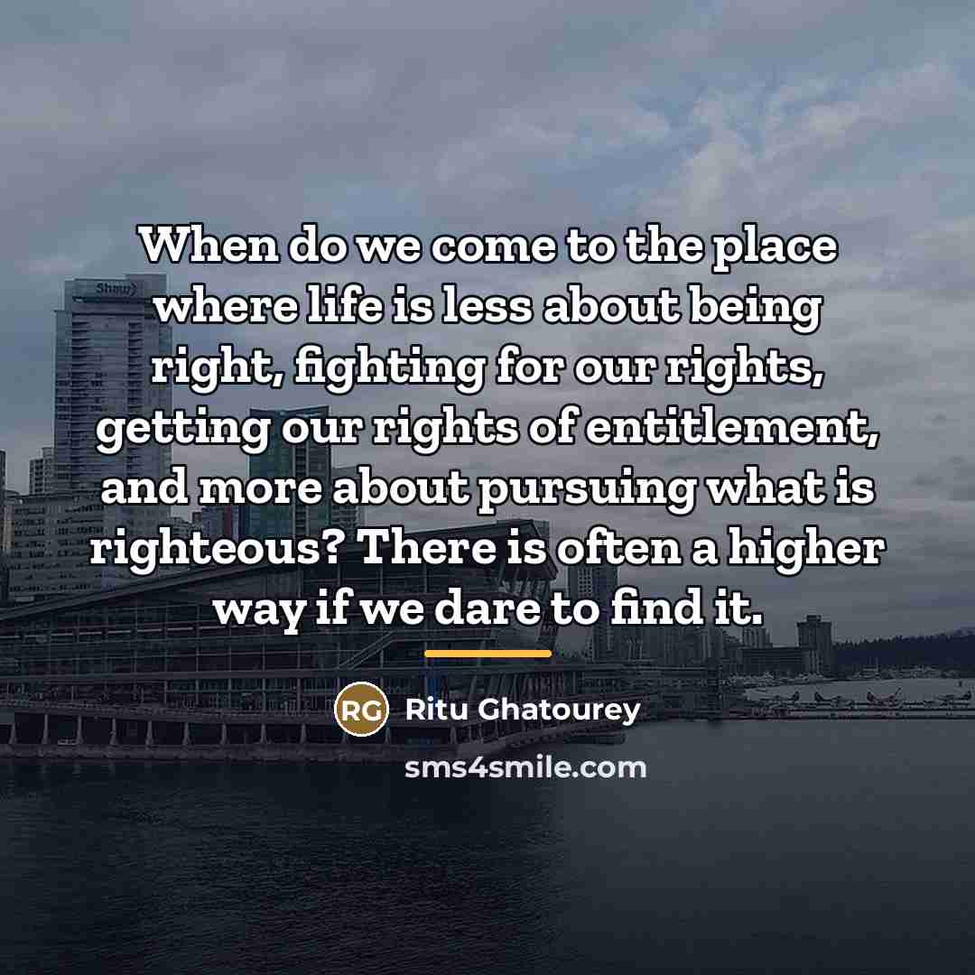 “When do we come to the place where life is…” quote by Ritu Ghatourey