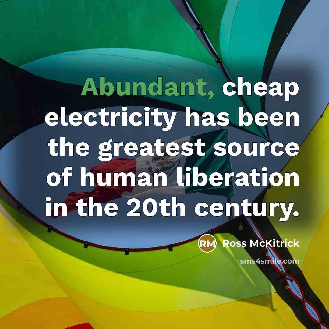 “Abundant, cheap electricity has been the greatest source of human…” quote by Ross McKitrick