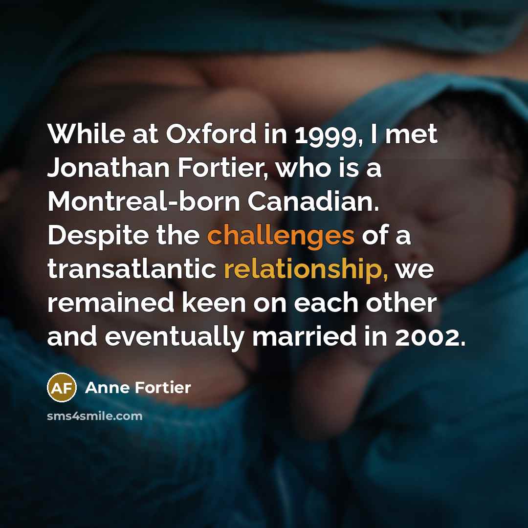 “While at Oxford in 1999, I met Jonathan Fortier, who…” quote by Anne Fortier