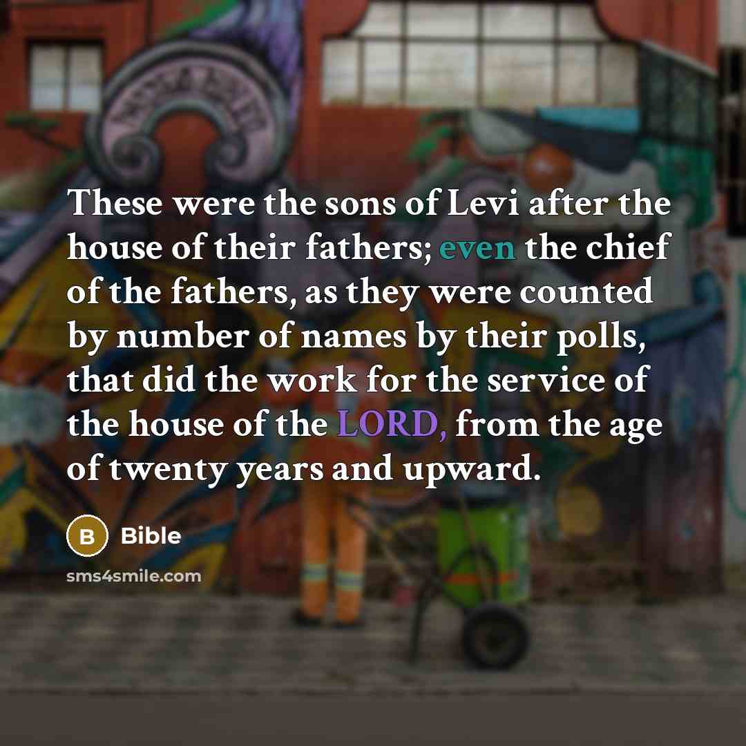 “These were the sons of Levi after the house of…” quote by Bible