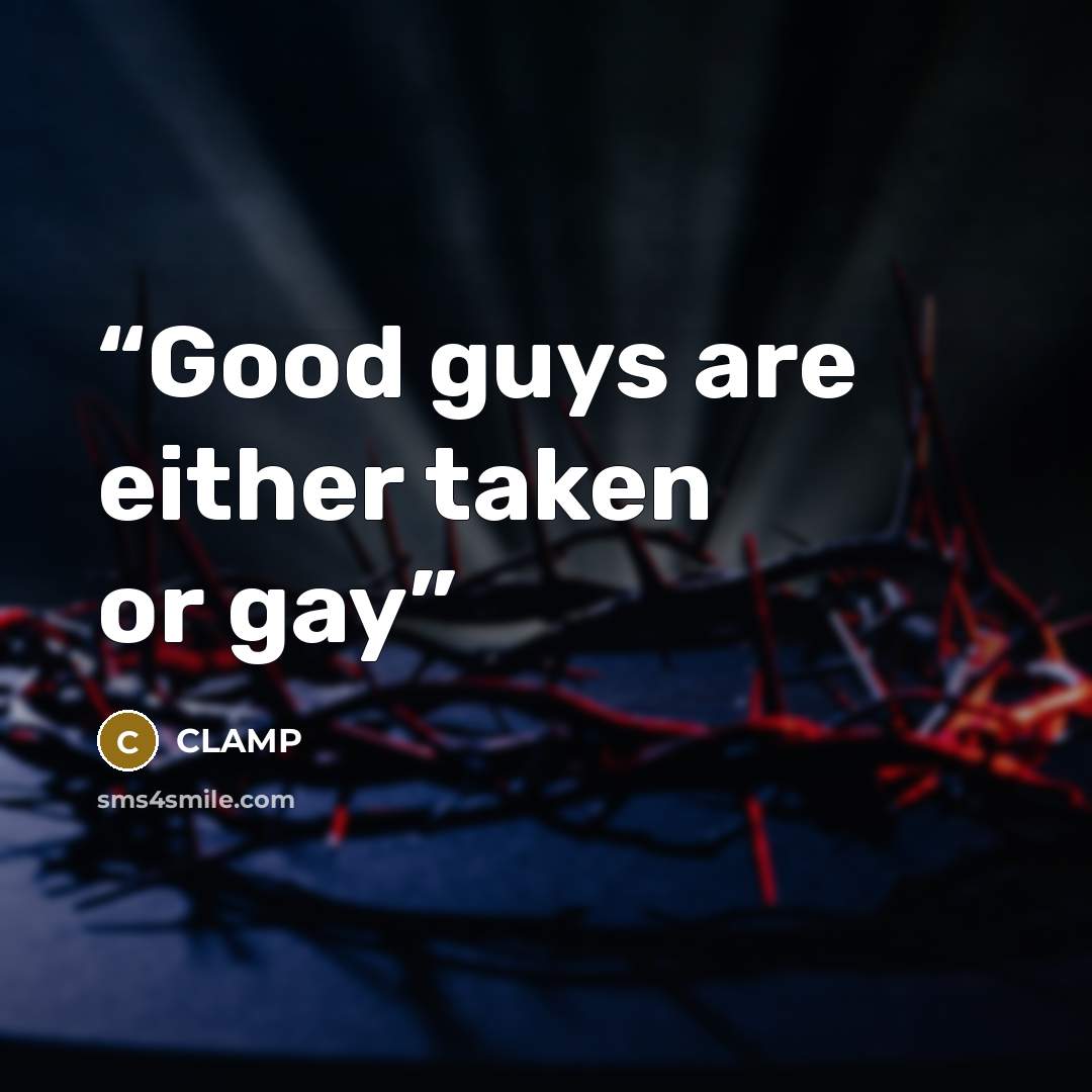 “Good guys are either taken or gay” quote by CLAMP