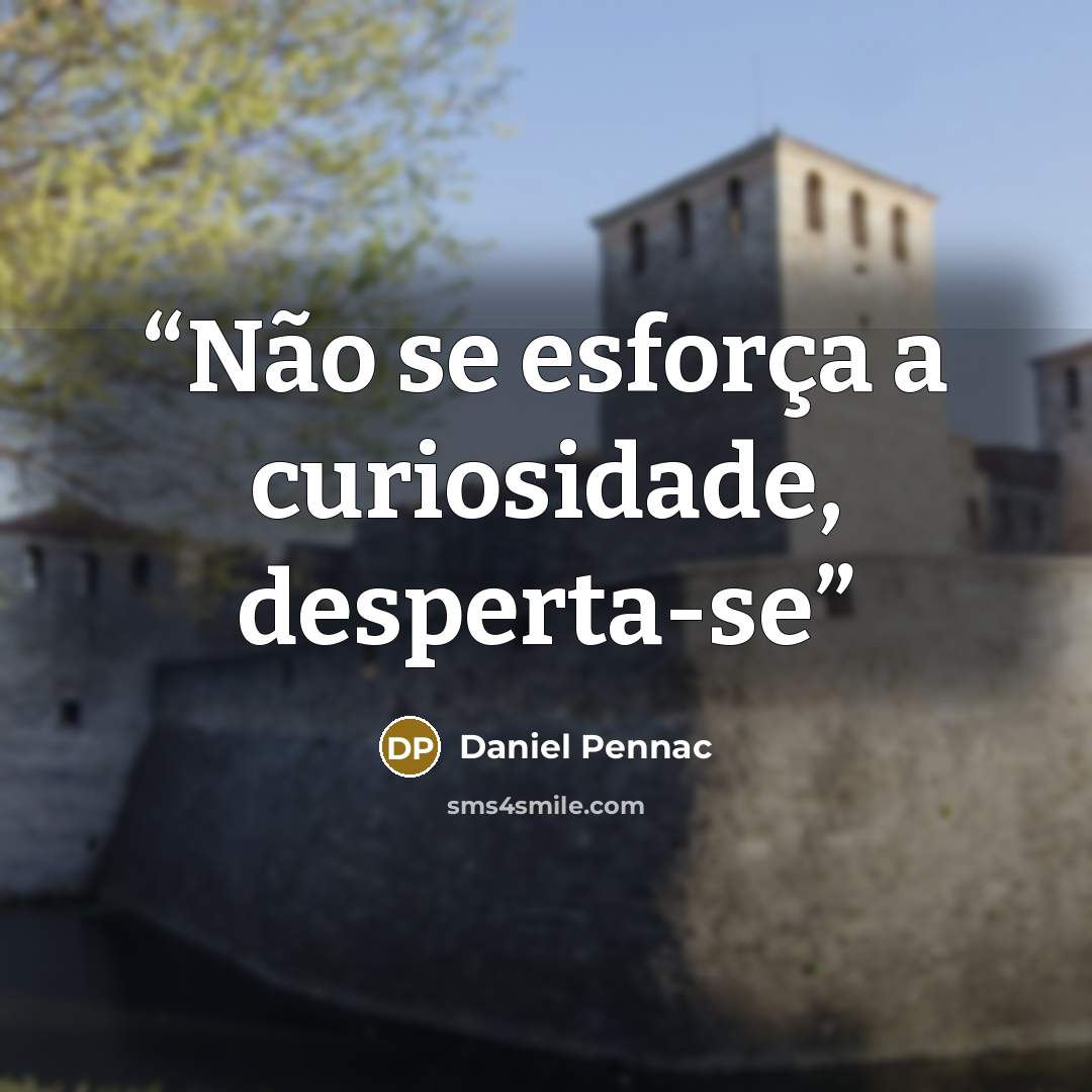 “Não se esforça a curiosidade, desperta-se” quote by Daniel Pennac