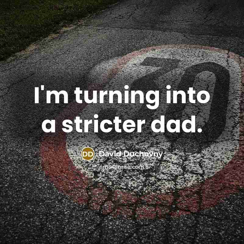 “I'm turning into a stricter dad.…” quote by David Duchovny
