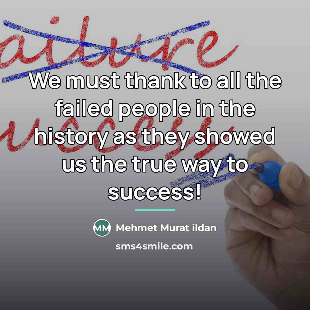 “We must thank to all the failed people in the…” quote by Mehmet Murat Ildan