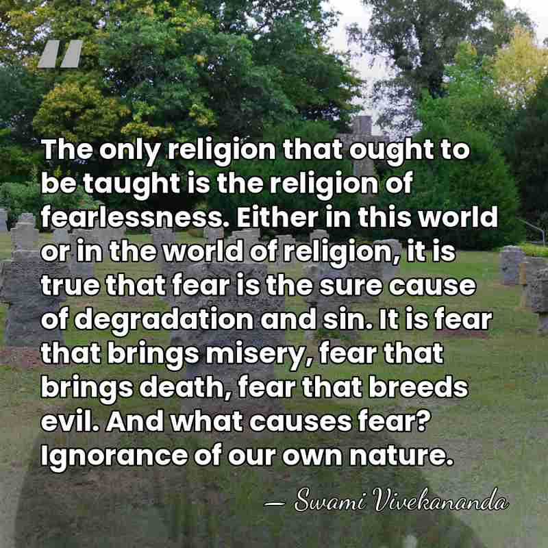 The only religion that ought to be taught is the religion of&hellip; - Swami Vivekananda