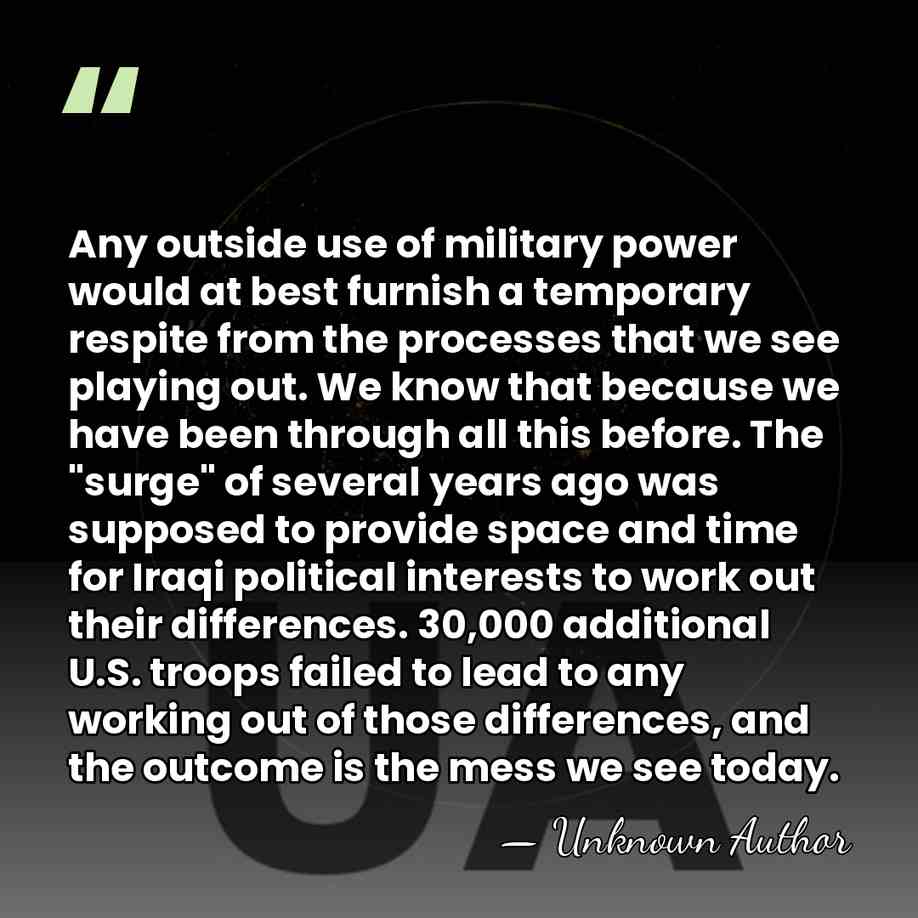 Any outside use of military power would at best furnish a temporary&hellip; - Unknown Author
