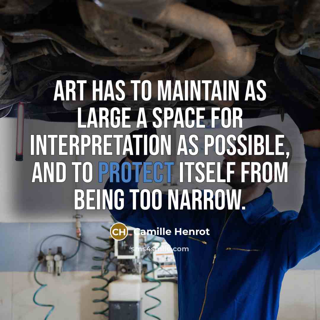 “Art has to maintain as large a space for interpretation…” quote by Camille Henrot