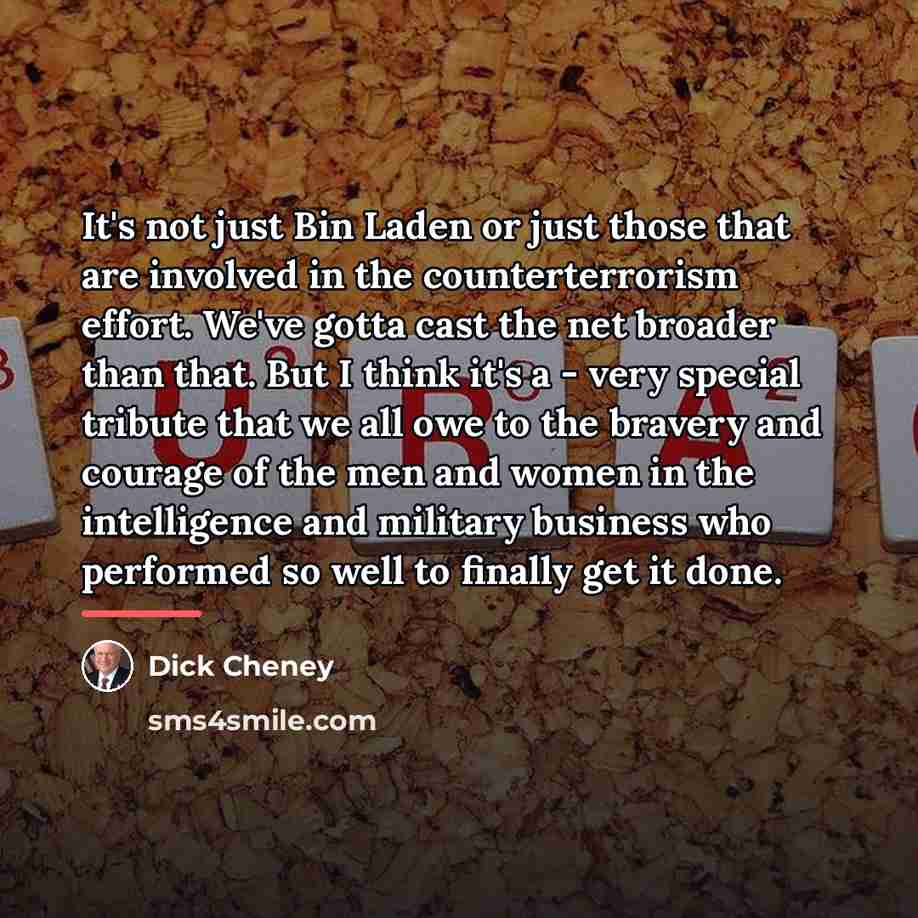 “It's not just Bin Laden or just those that are…” quote by Dick Cheney