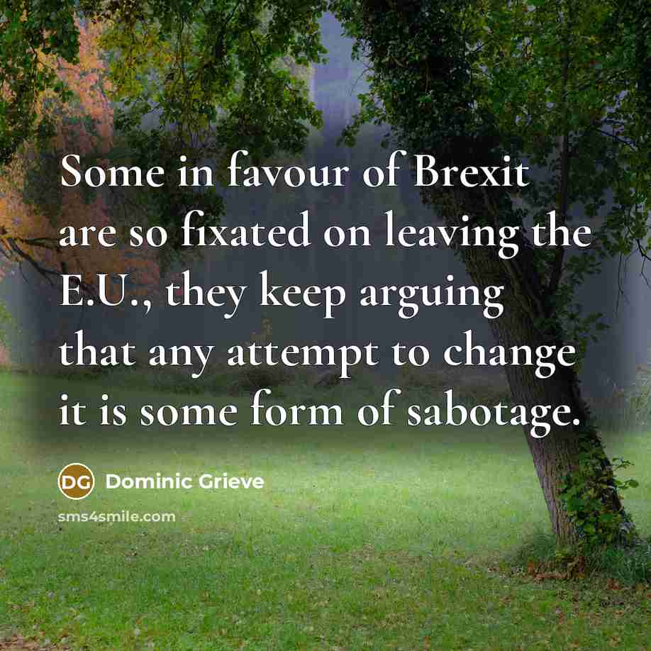 “Some in favour of Brexit are so fixated on leaving…” quote by Dominic Grieve