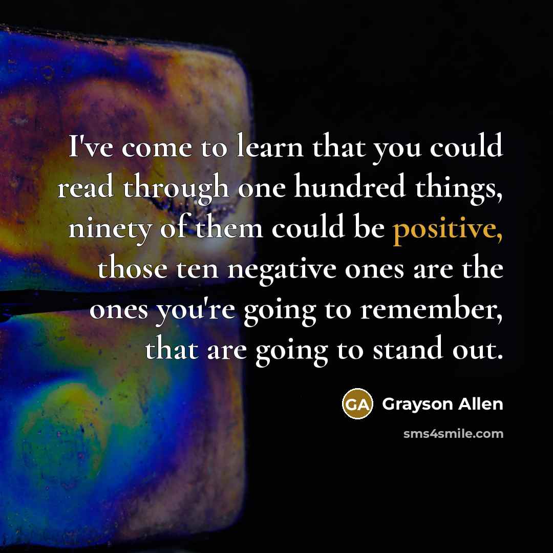 “I've come to learn that you could read through one…” quote by Grayson Allen