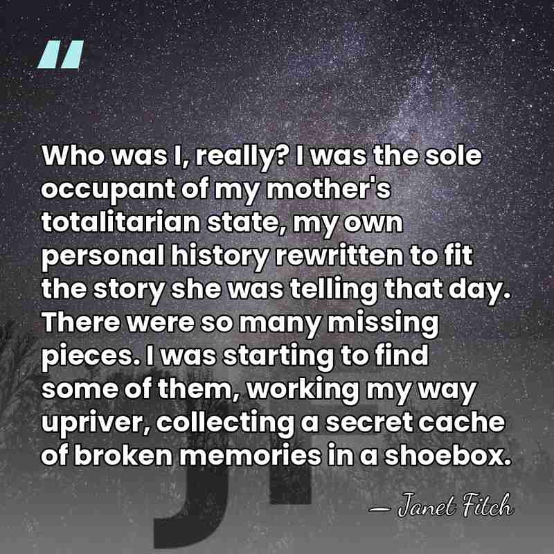 Who was I, really? I was the sole occupant of my mother's&hellip; - Janet Fitch
