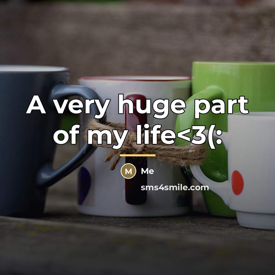 “A very huge part of my life…” quote by Me