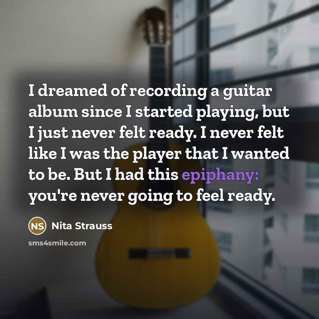 “I dreamed of recording a guitar album since I started…” quote by Nita Strauss