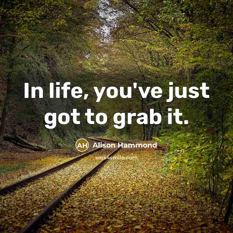 “In life, you've just got to grab it.…” quote by Alison Hammond