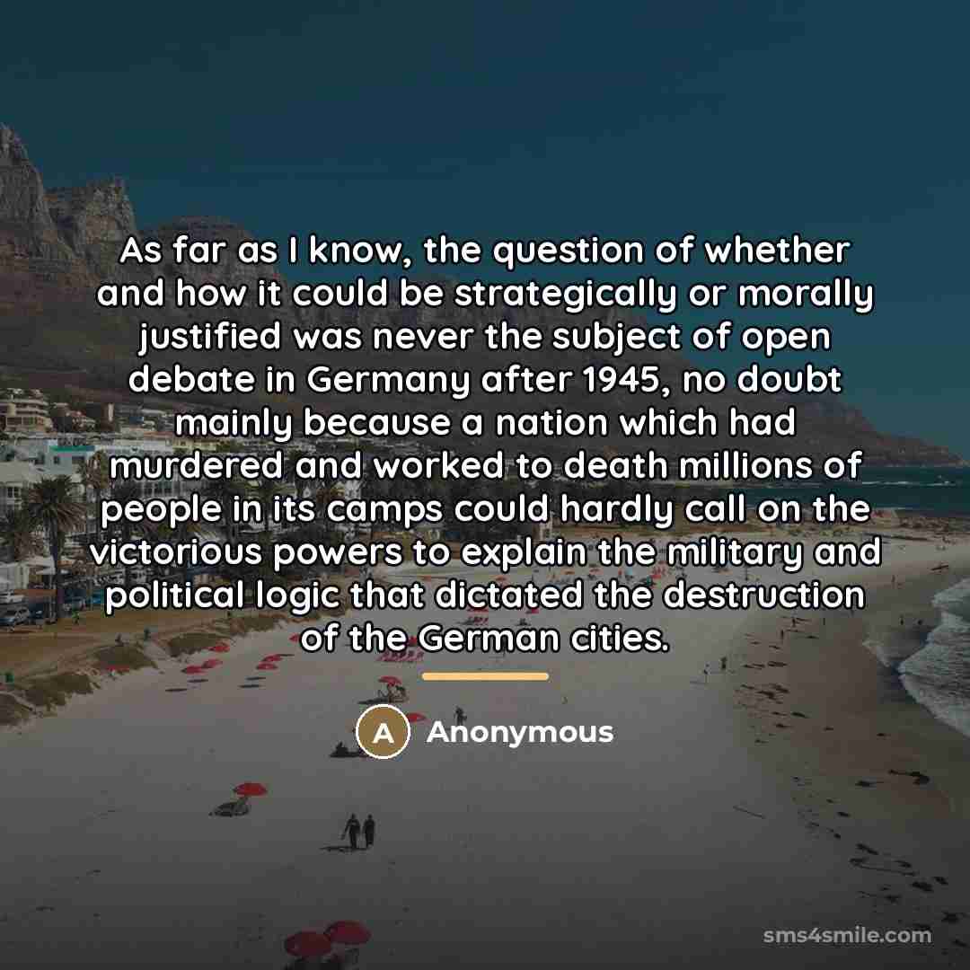 “As far as I know, the question of whether and…” quote by Anonymous