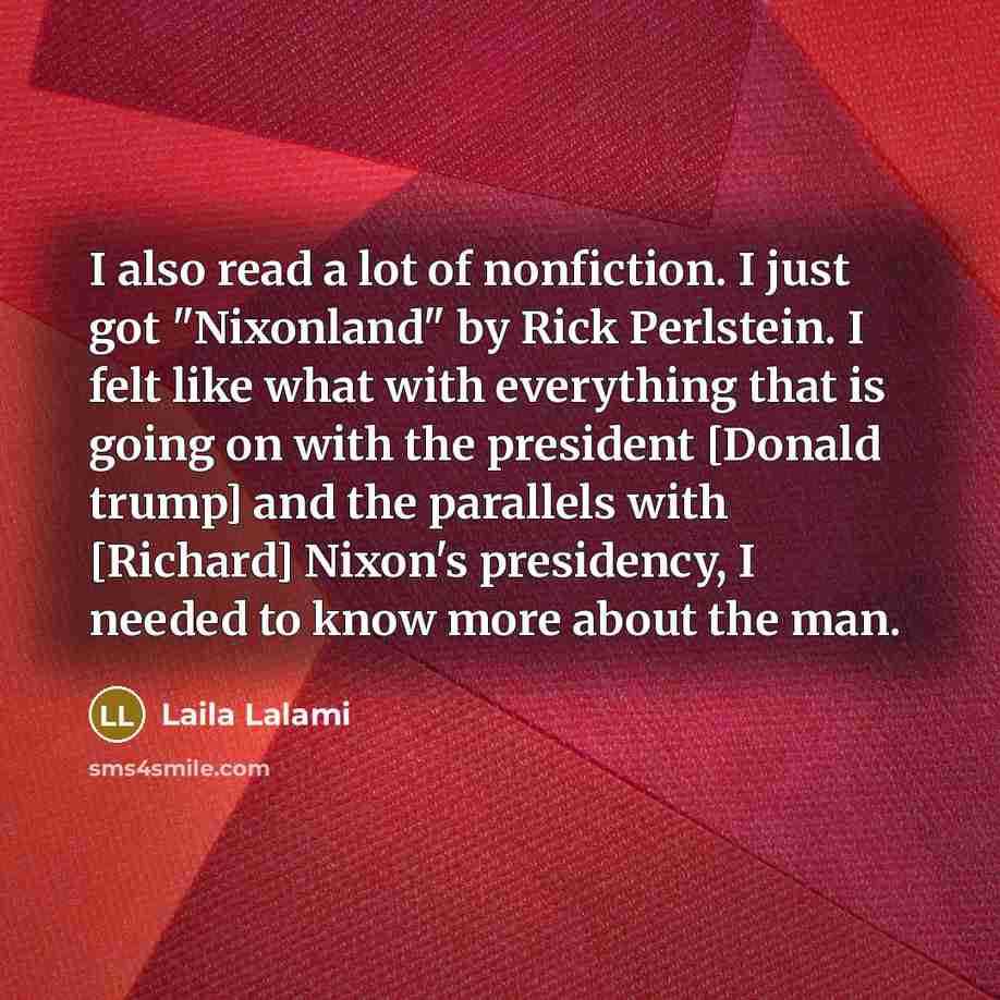 “I also read a lot of nonfiction. I just got…” quote by Laila Lalami