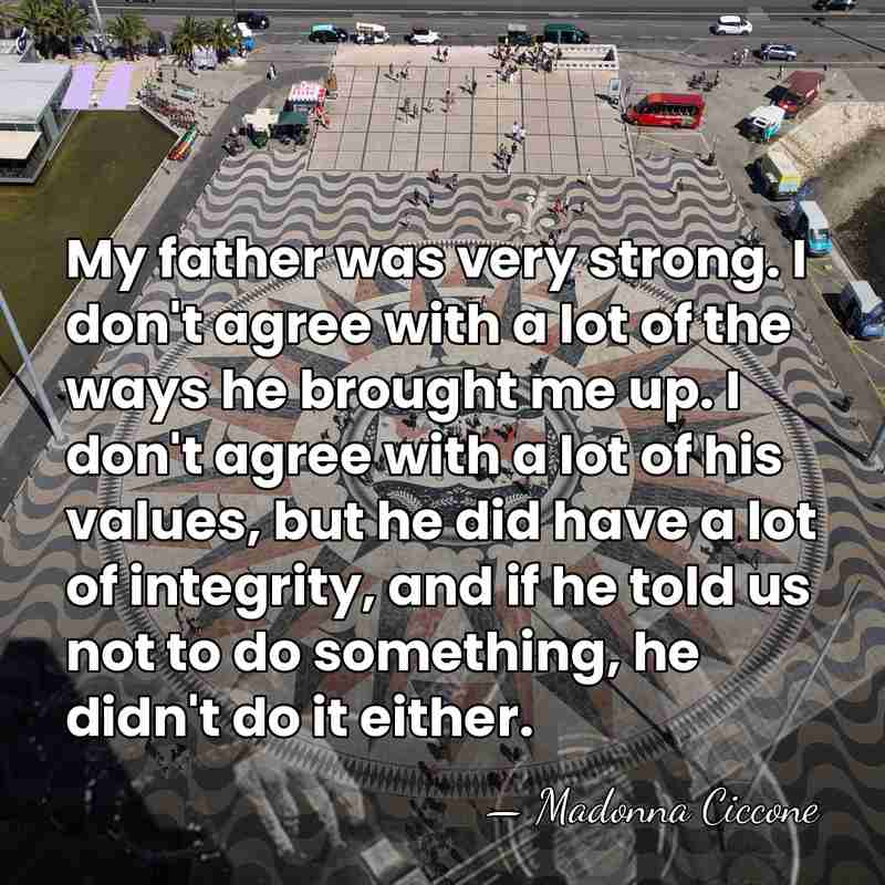 My father was very strong. I don't agree with a lot of&hellip; - Madonna Ciccone