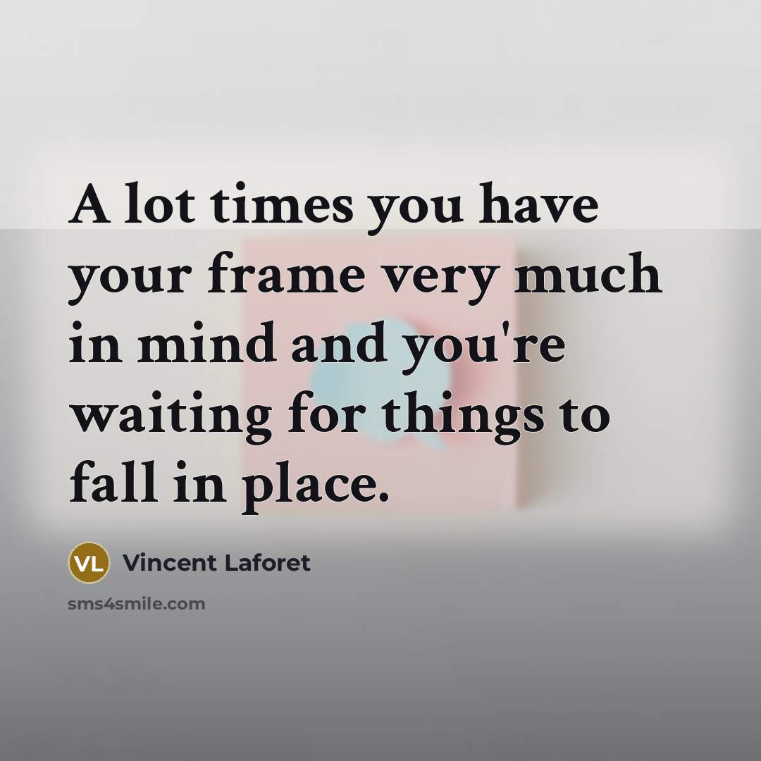 “A lot times you have your frame very much in…” quote by Vincent Laforet