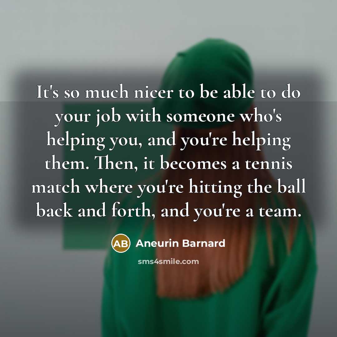 “It's so much nicer to be able to do your…” quote by Aneurin Barnard