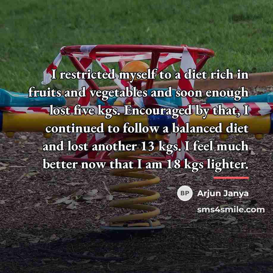 “I restricted myself to a diet rich in fruits and…” quote by Arjun Janya