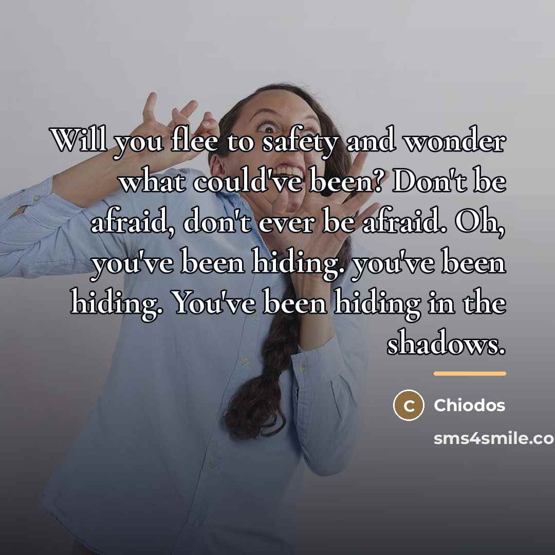 “Will you flee to safety and wonder what could've been?…” quote by Chiodos