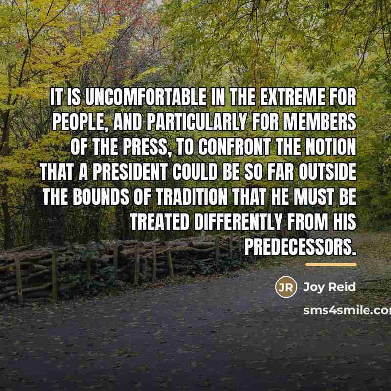 “It is uncomfortable in the extreme for people, and particularly…” quote by Joy Reid