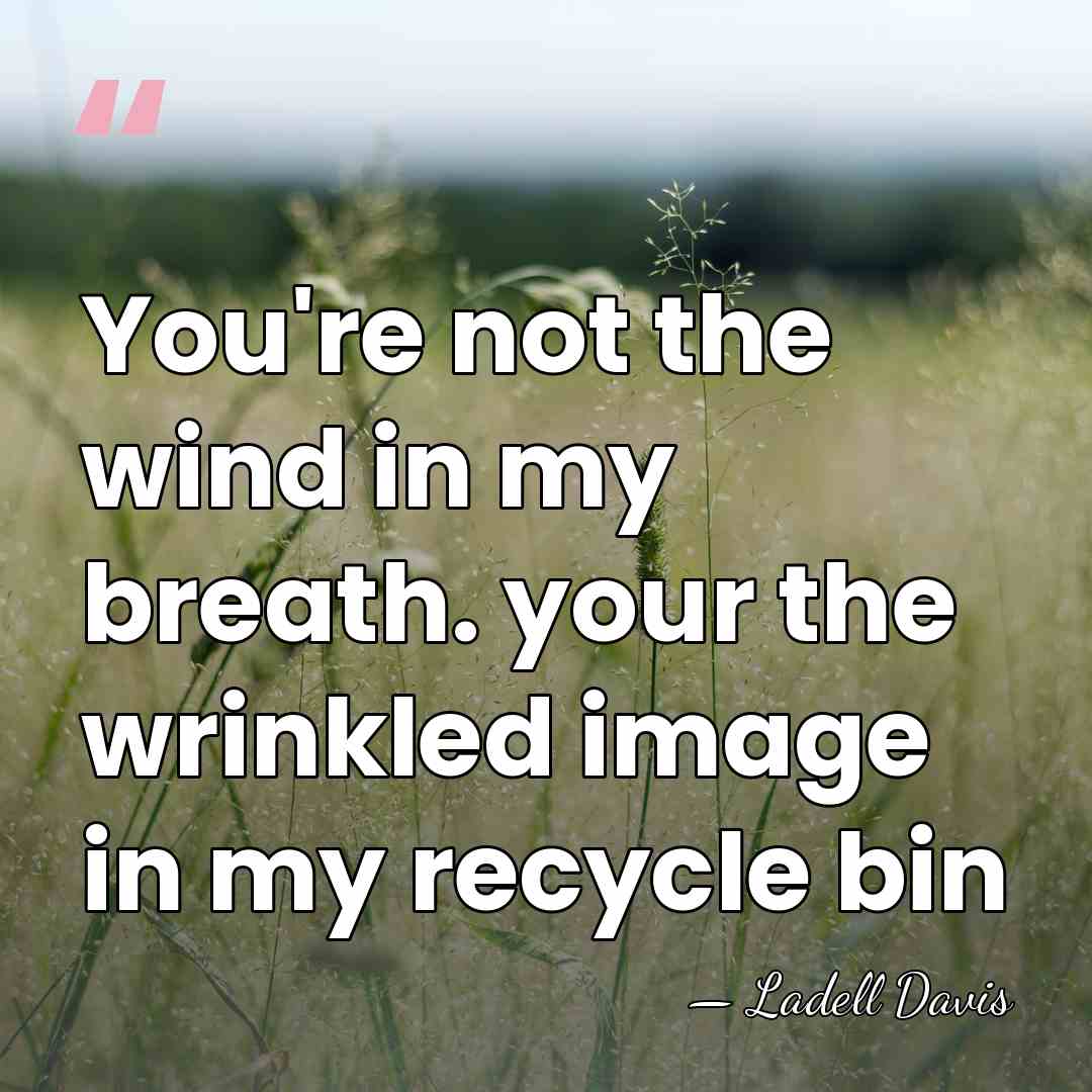 You're not the wind in my breath. your the wrinkled image in&hellip; - Ladell Davis