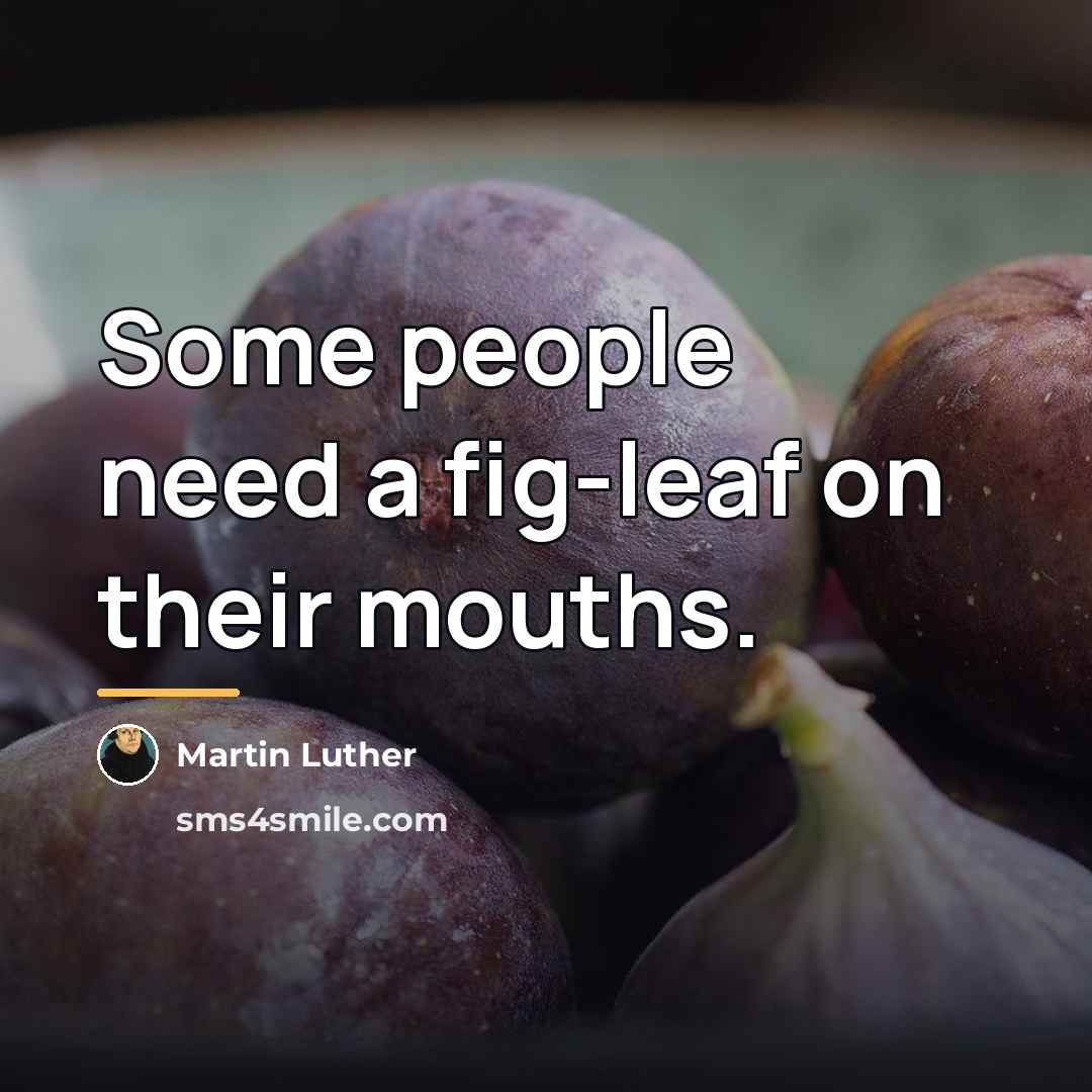 “Some people need a fig-leaf on their mouths.…” quote by Martin Luther