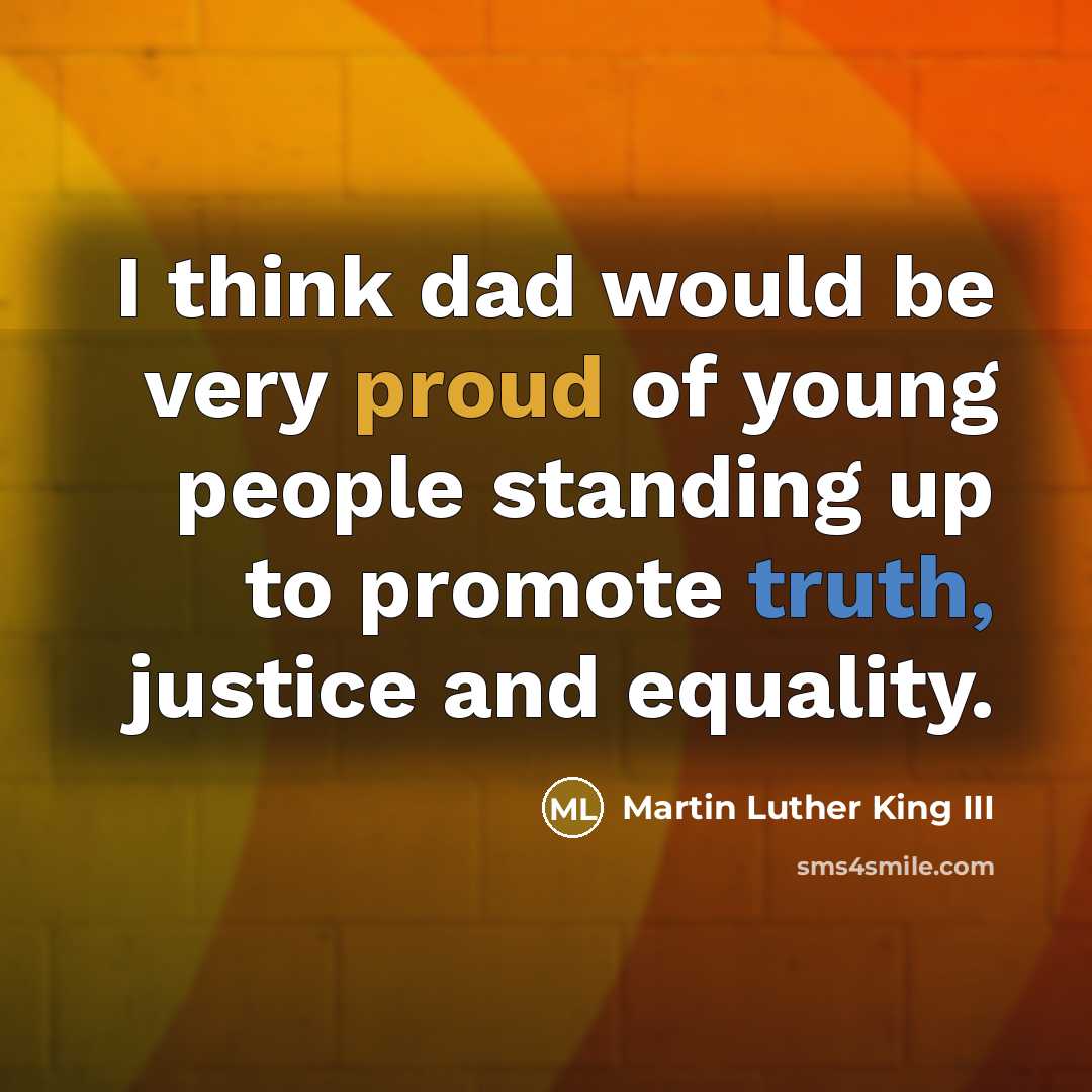 “I think dad would be very proud of young people…” quote by Martin Luther King III